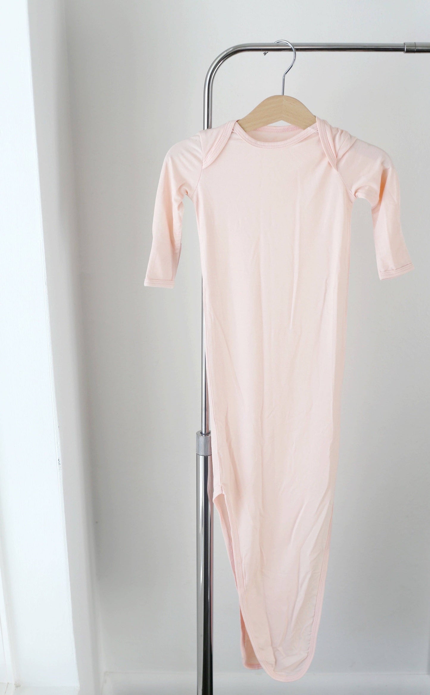 Blush Pink Bamboo Knotted Gown