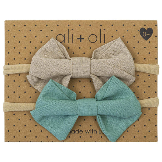 Headband Bow Set (Mint)