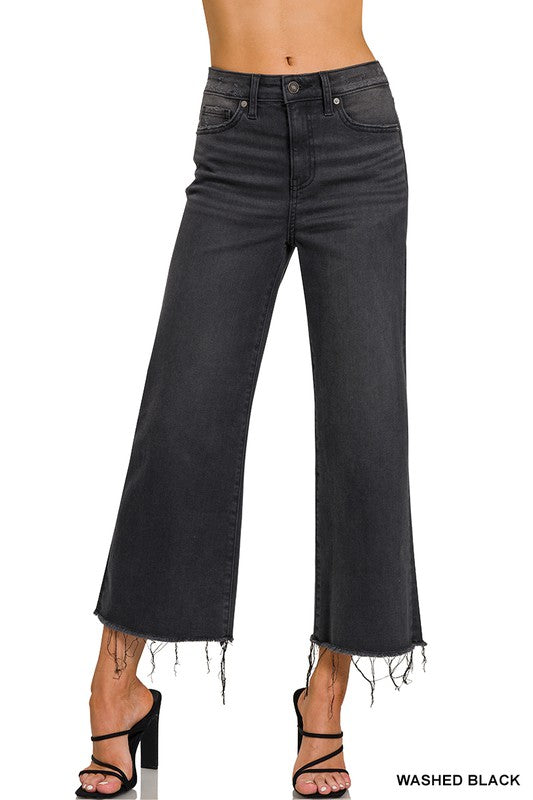 The Lauren High Rise, Washed Black, Cropped Jean