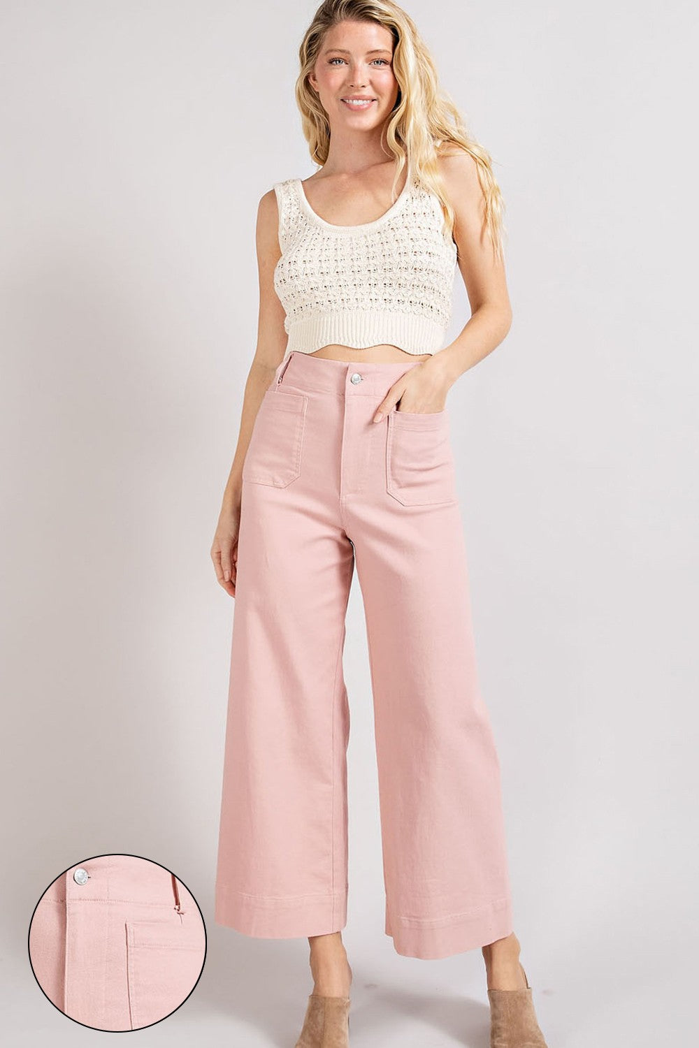 The Amy Soft Washed Wide Leg Pant