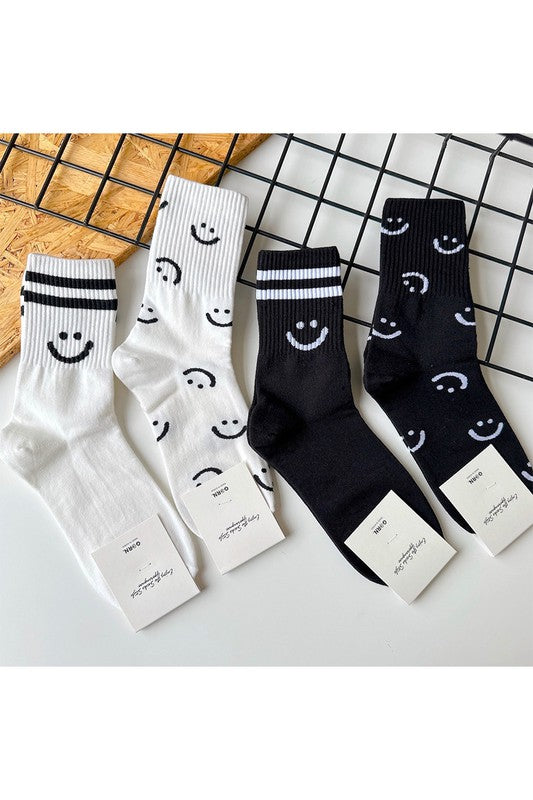 Happy Face Crew Socks